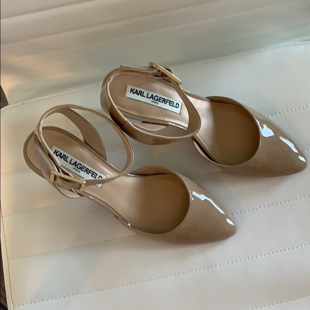 Karl Lagerfeld nude colored heels